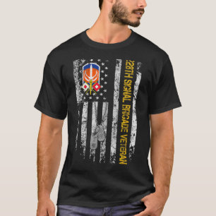 Us Flag 228th Signal Brigade Military Vintage Vete T-Shirt
