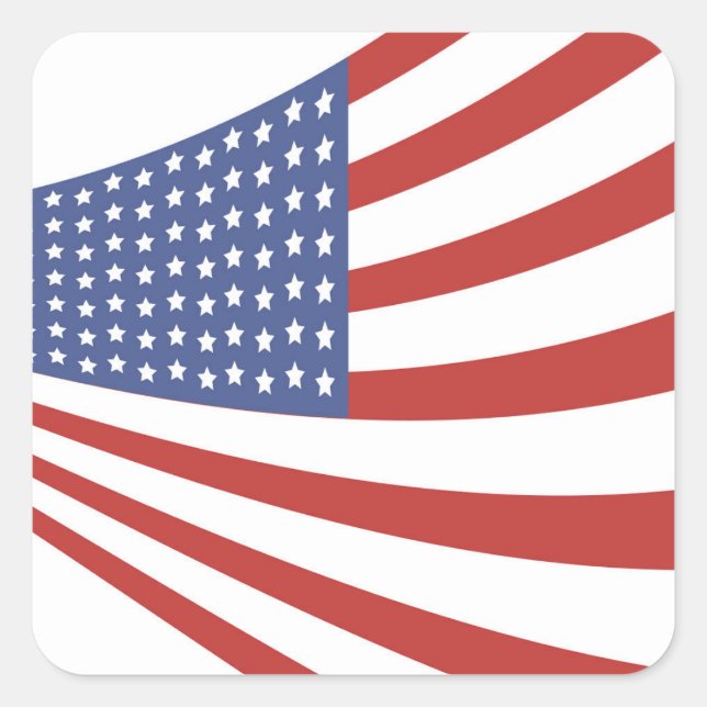 US flag (4 of july) Square Sticker (Front)
