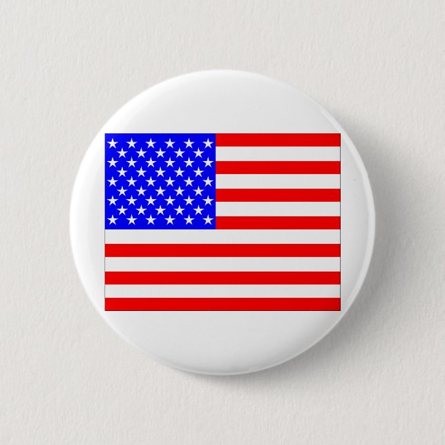 US flag 6 Cm Round Badge (Front)
