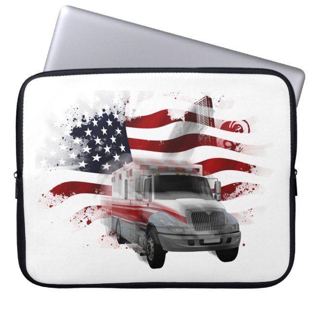 US Flag Ambulance phone case EMT Paramedic (Front)