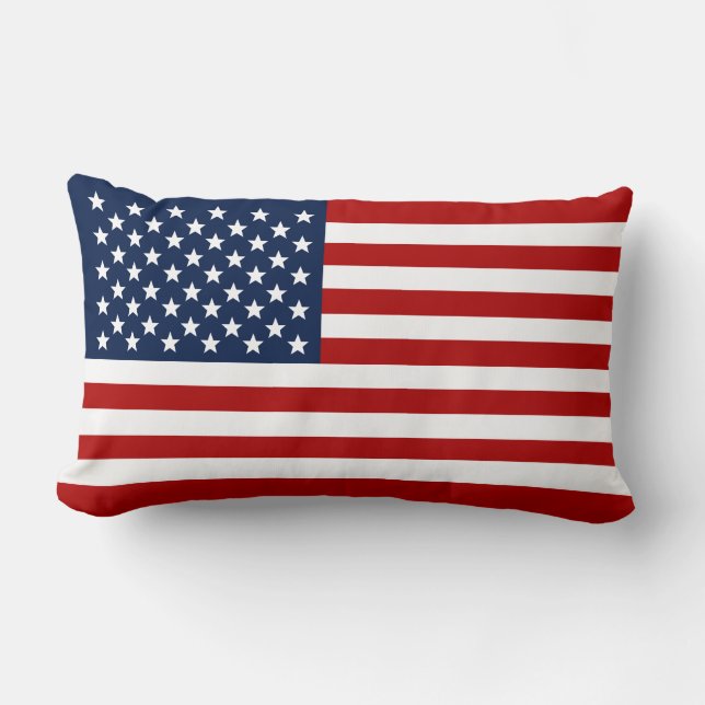 US Flag America Lumbar Pillow (Front)