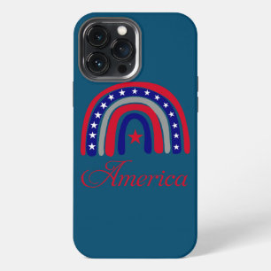 US Flag America Rainbow July 4th American iPhone 13 Pro Max Case