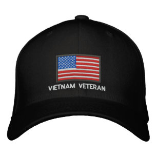 US Flag - America - Vietnam Veteran Embroidered Hat