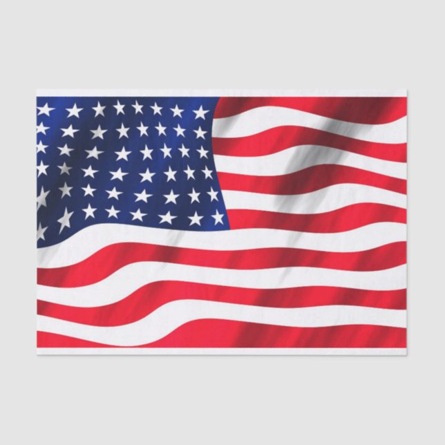 US Flag American Flag Fourth Of July Party Tissue Paper (Front)