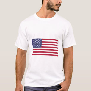 US Flag American Flag Red White T-Shirt Trucker H