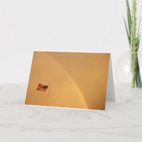 US Flag and Rainbow (card)