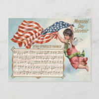 US Flag Angel Cherub Star-Spangled Banner