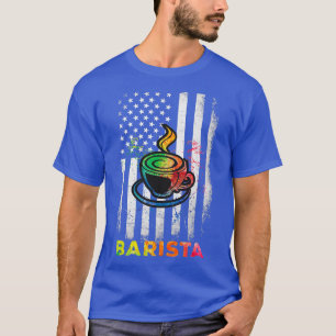 Us Flag Barista Shirt