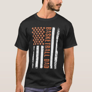 US Flag Basketball Dad American Sport Lover Father T-Shirt