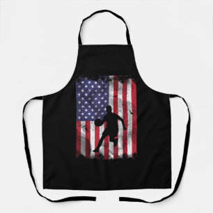 US Flag Basketball Vintage Patriotic Baller Apron