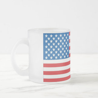 us flag big frosted glass coffee mug