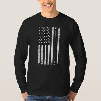US Flag Billiards For Men Women Billiard Player 1 T-Shirt