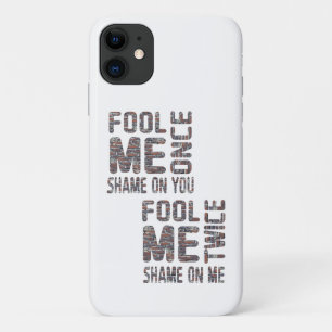 US Flag Black and White Vintage Retro iPhone 11 Case