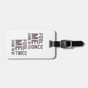 US Flag Black and White Vintage Retro Luggage Tag