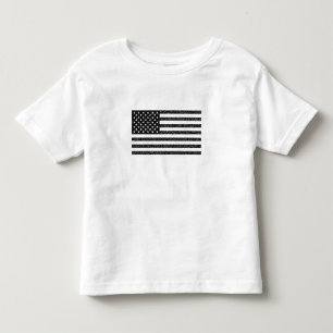 US Flag Black and White Vintage Retro Toddler T-Shirt