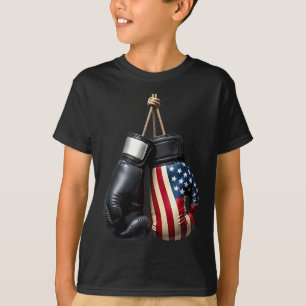 US Flag Boxing Gloves Boxer T-Shirt