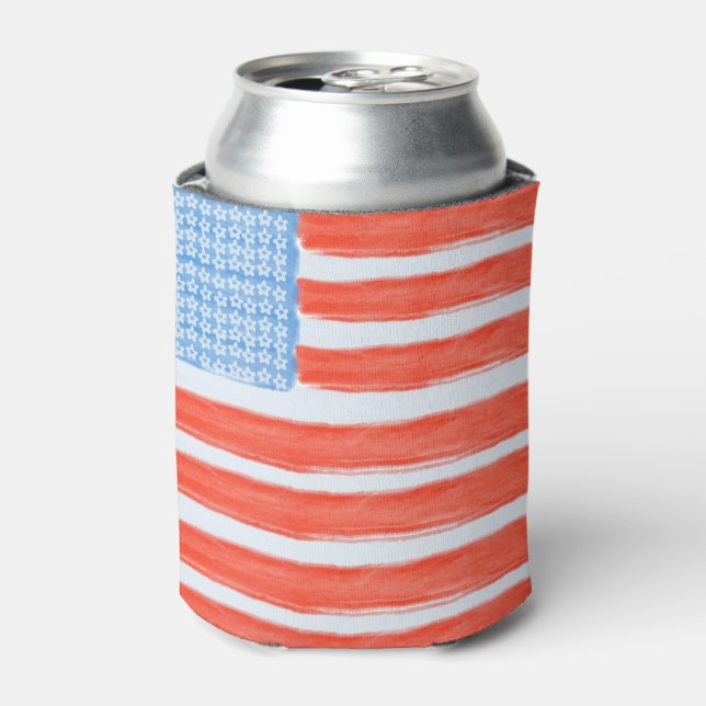 US Flag Can Cooler (Can Front)
