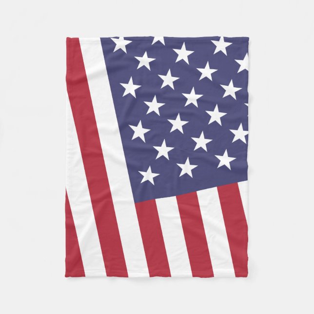 US Flag - Celebrate America - Independence Day Fleece Blanket (Front)