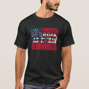 Us Flag Citizen Proud America State Flag Georgia T-Shirt