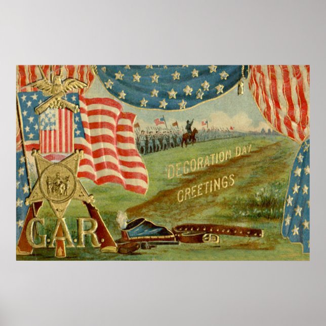 US Flag Civil War Union Medal Poster (Front)