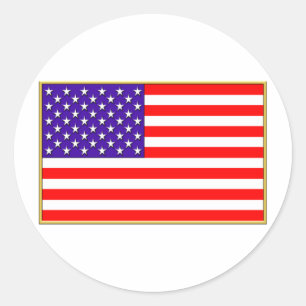 US Flag Classic Round Sticker