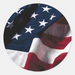 US flag Classic Round Sticker