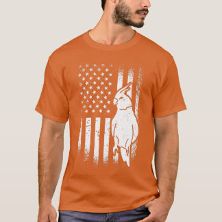 US Flag Cockatiel Parrot American Parrot Lover T-Shirt