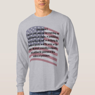 US Flag Constitution First Amendment T-Shirt