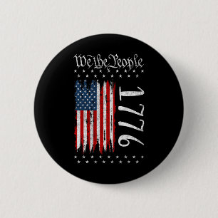 Us Flag Constitution Of The Usa Patriotic 4th Of J 6 Cm Round Badge