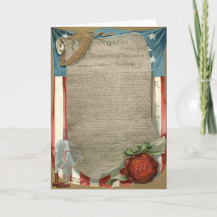 US Flag Declaration of Independence 1776 Card