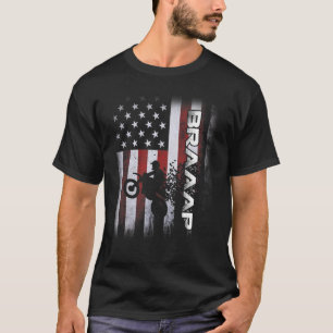 US Flag Dirt Bike Motorcycle Bike Moto Braap  Moto T-Shirt