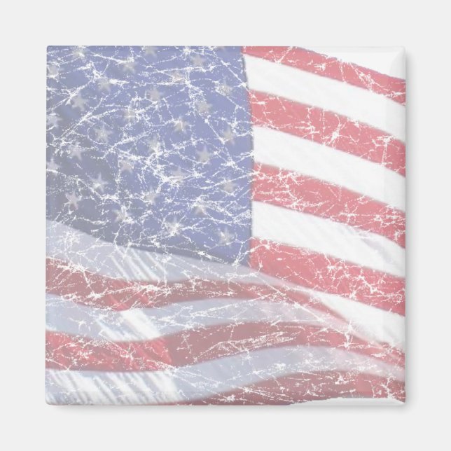 US Flag - distressed Magnet (Front)