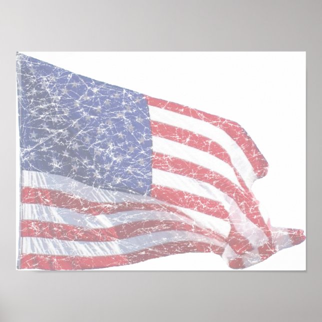 US Flag - distressed Poster (Front)