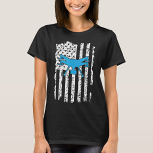 Us Flag Drone T-Shirt