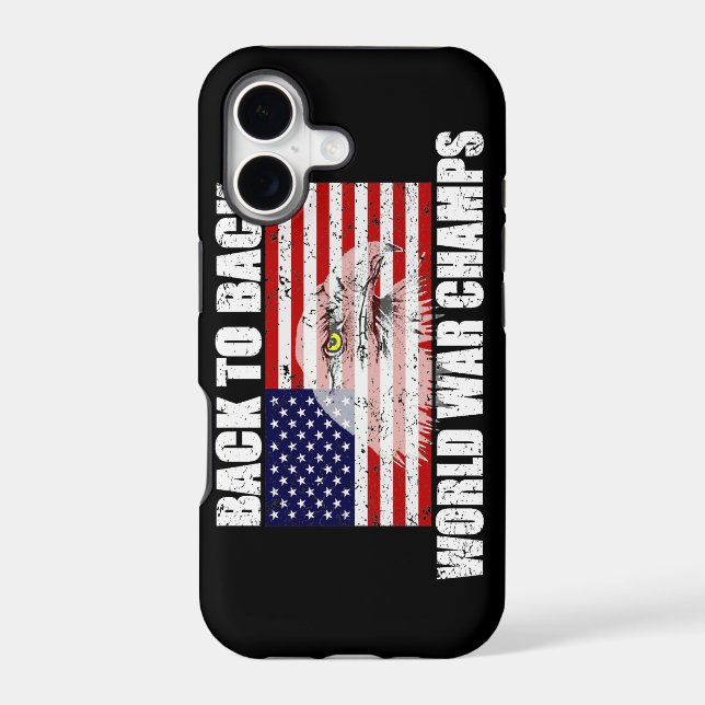 US Flag & Eagle World War Champs iPhone 5 Case (Back)