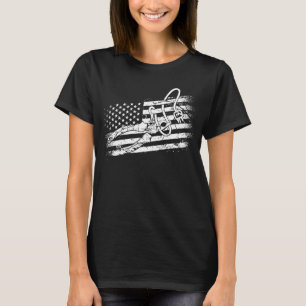 Us Flag Electrical Engineer American Electrician T-Shirt