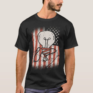 Us Flag Electrical Engineer American Electrician T-Shirt