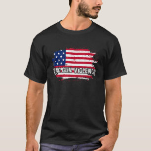 Us Flag Enough End Gun Violence Wear Orange Anti G T-Shirt