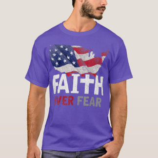 US Flag Faith Proud Patriotic Devotee God Saviour T-Shirt