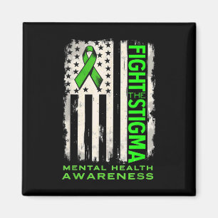 Us Flag Fight Stigma Mental Health Awareness Magnet
