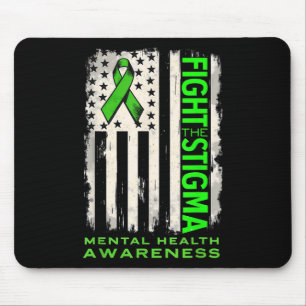 Us Flag Fight Stigma Mental Health Awareness Mouse Mat