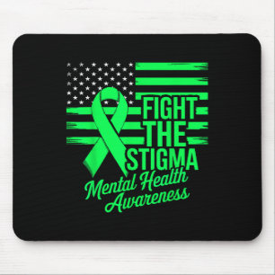 Us Flag Fight The Stigma Mental Health Awareness Mouse Mat