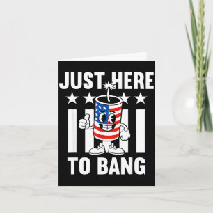 Us flag firecracker for independence day card