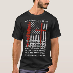 US Flag Firefighter Christian Bible Fireman Fire T-Shirt