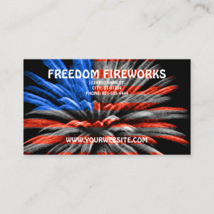 US Flag Fireworks Business Card