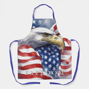 US Flag Freedom Eagle Motivational Inspirational Apron