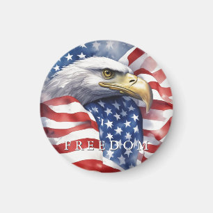 US Flag Freedom Eagle Motivational Inspirational Magnet