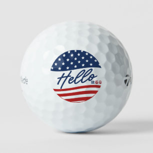 US Flag Golf Balls - Custom Taylor Made TP5 Gift
