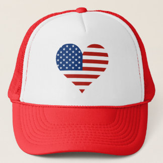 US Flag Heart Hats