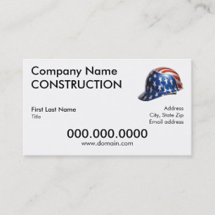 US Flag Helmet Business Card
